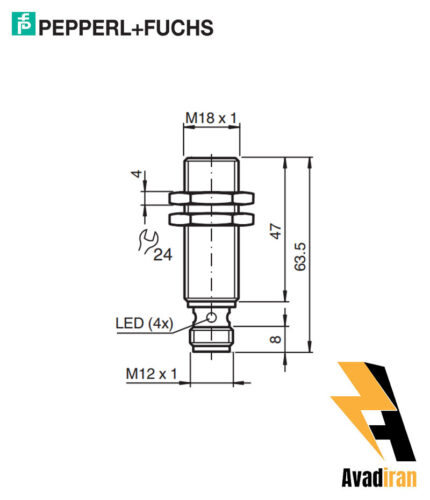 شماتیک سنسور القایی NEB12-18GM50-E2-V1