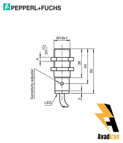 شماتیک سنسور حالت انتشار OBT500-18GM60-E5