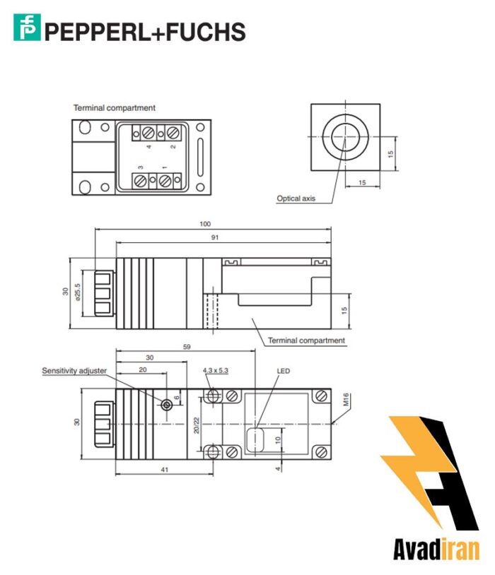 شماتیک چشم الکتریکی OJ500-M1K-E23