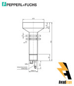 شماتیک سنسور التراسونیک UC6000-30GM-IUR2-V15