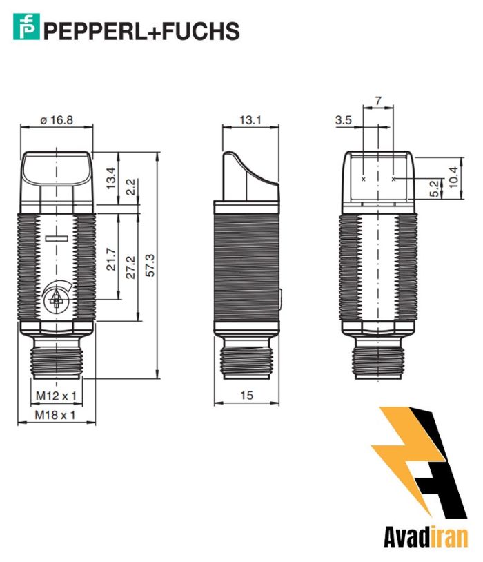 شماتیک چشم الکتریکی GLV18-8-400-S/73/120