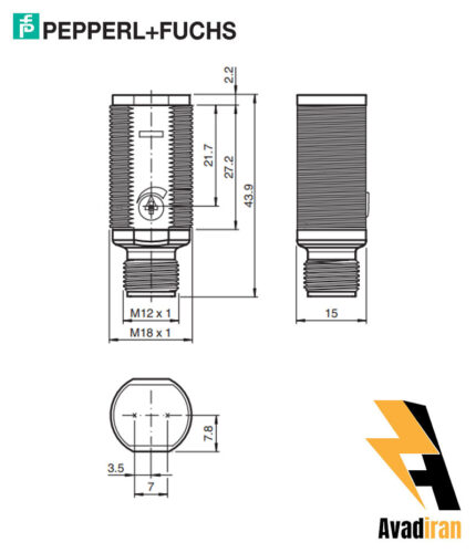 شماتیک چشم الکتریکی GLV18-8-H-120/73/120