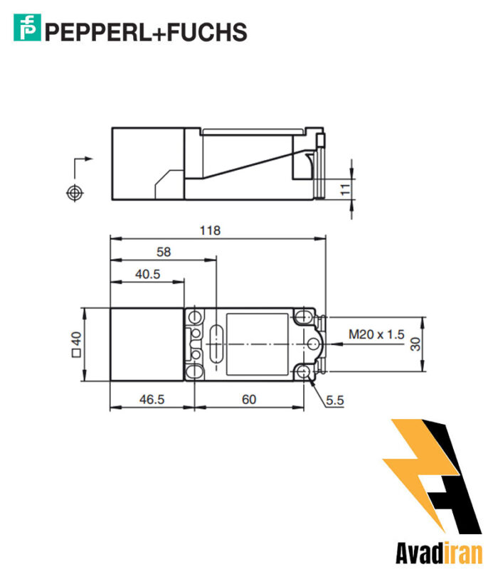 شماتیک سنسور القایی NCB15-U1-N0