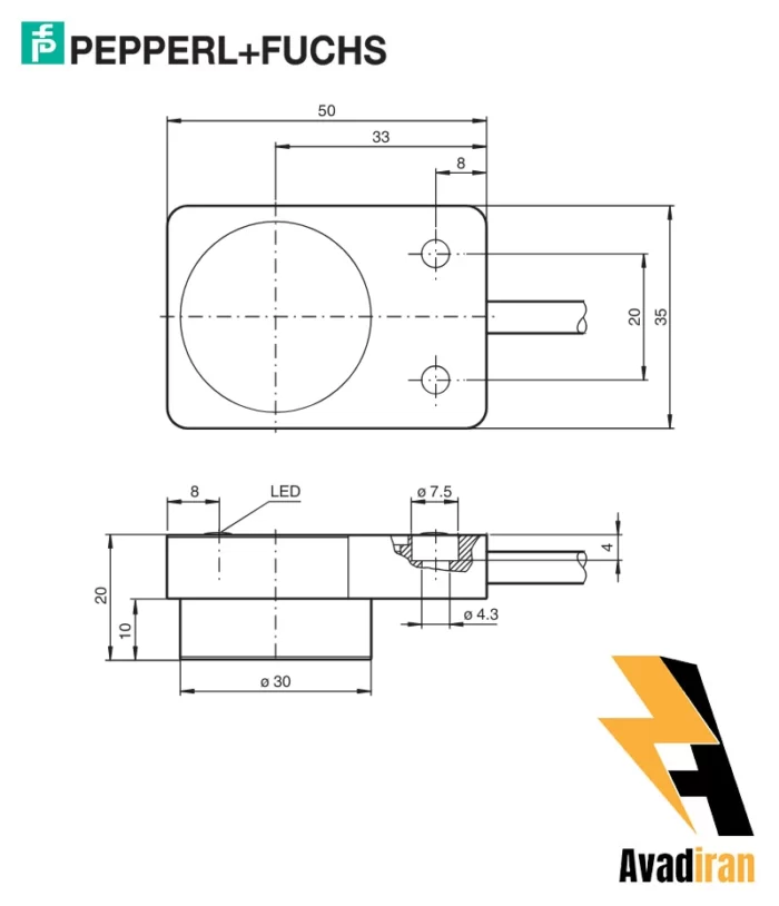 شماتیک سنسور القایی NBB15-F148P10-E2-M