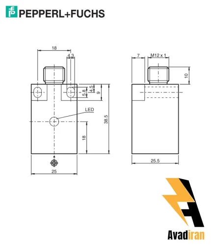 شماتیک سنسور القایی NBN10-F10-E2-V1