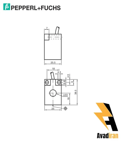 شماتیک سنسور القایی NBN10-F10-E2