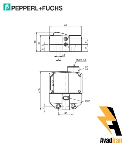 شماتیک سنسور القایی NBN3-F31K-E8