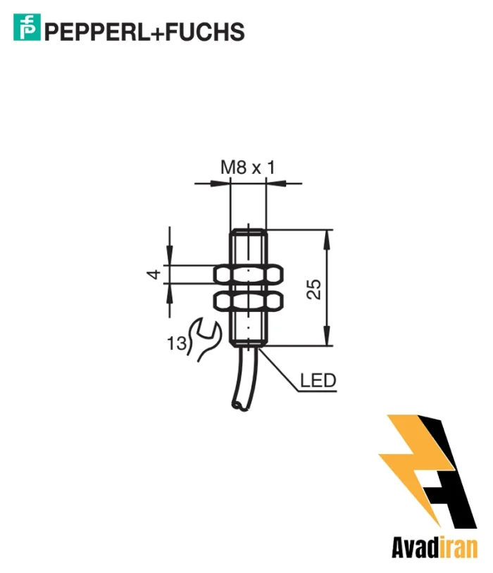 شماتیک سنسور القایی NCB1.5-8GM25-N0